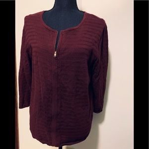 Ann Taylor Factory Zipper Cardigan